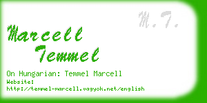 marcell temmel business card